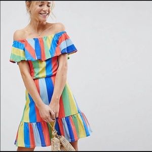 ASOS of the shoulder party dress